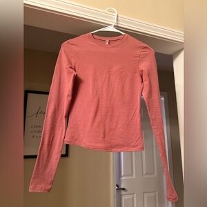 SKIMS Cotton Jersey Long Sleeve in Rosewood XS